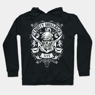 Trusty Shellback Skull and Swords Equator Crossing Naval Art Hoodie